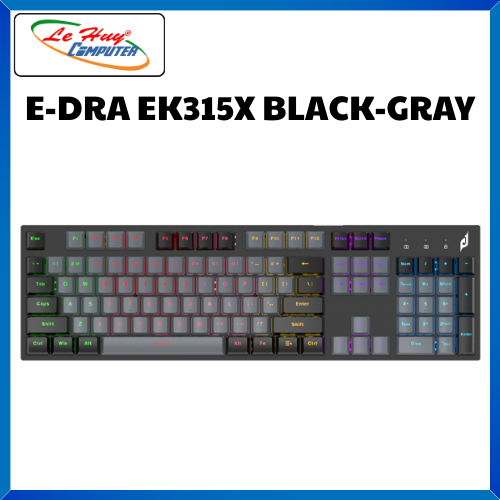 Bàn Phím Cơ Quang EDRA EK315X Black Gray