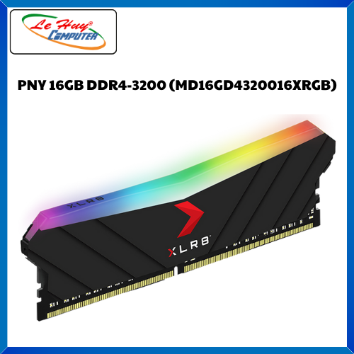 Ram Máy Tính PNY XLR8 RGB 16GB - Black | 1 x 16GB, DDR4, 3200MHz (MD16GD4320016XRGB)